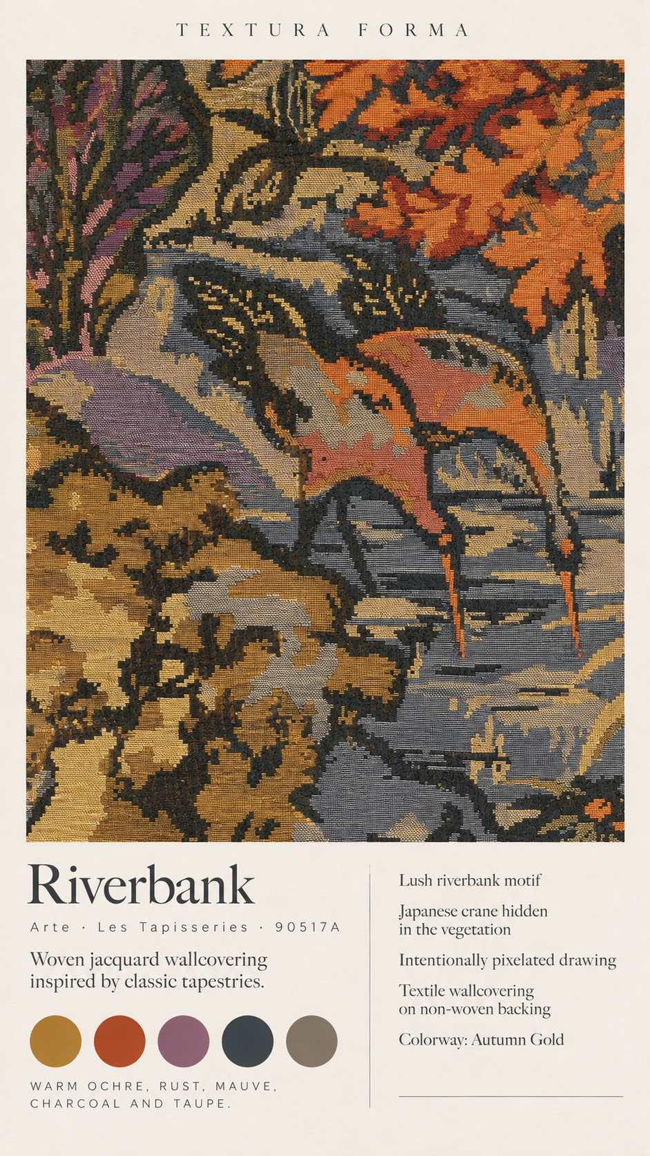 Ficha editorial Riverbank 90517A, combinación Autumn Gold